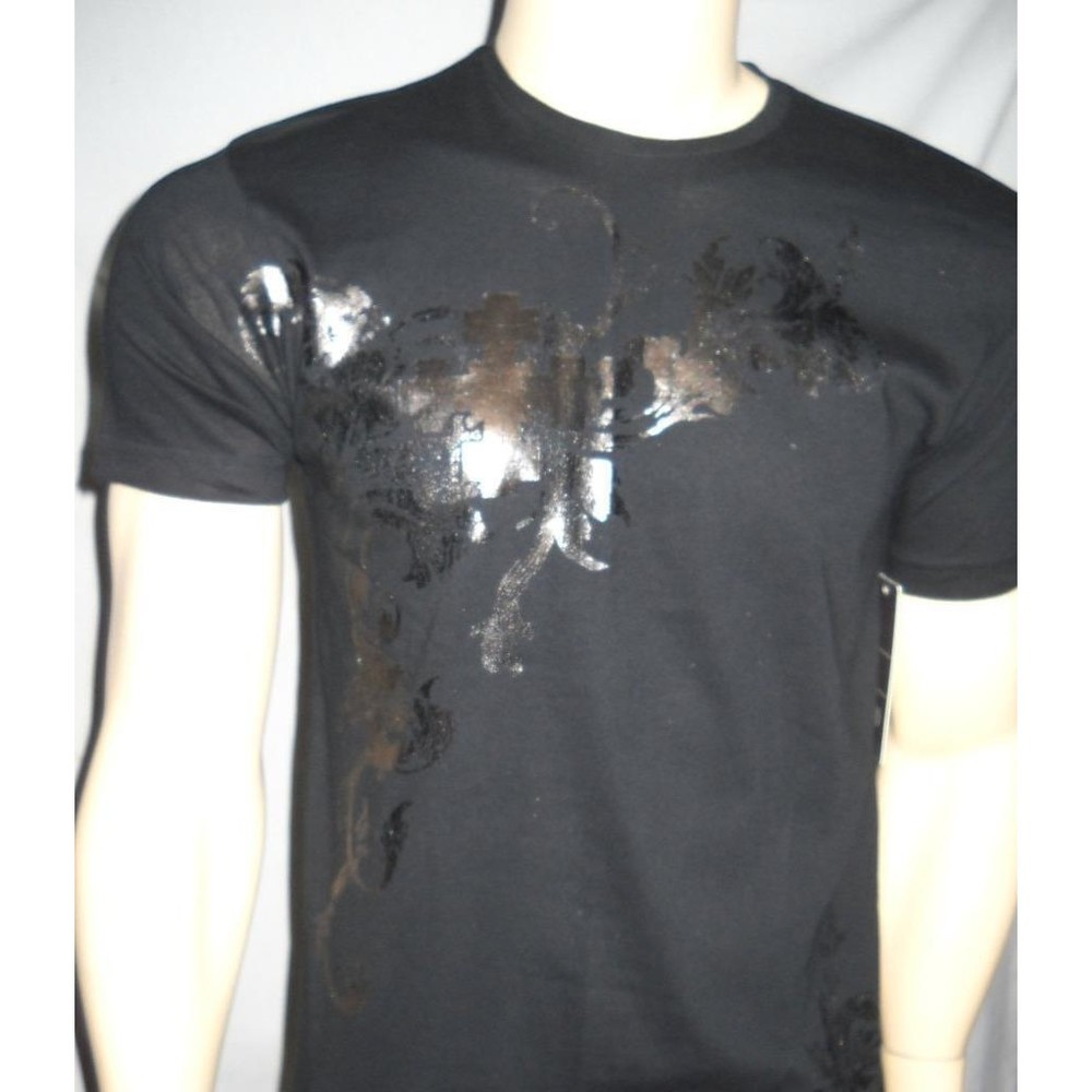 TOXIC HAZARD T Shirt Mens Black on Black Cotton Tone on Tone NOS 2008